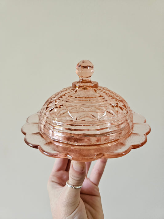 Bonbonnière vintage rosaline style shabby chic