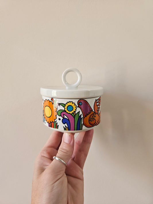 Sucrier vintage villeroy et boch acapulco décor mexicain multicolore