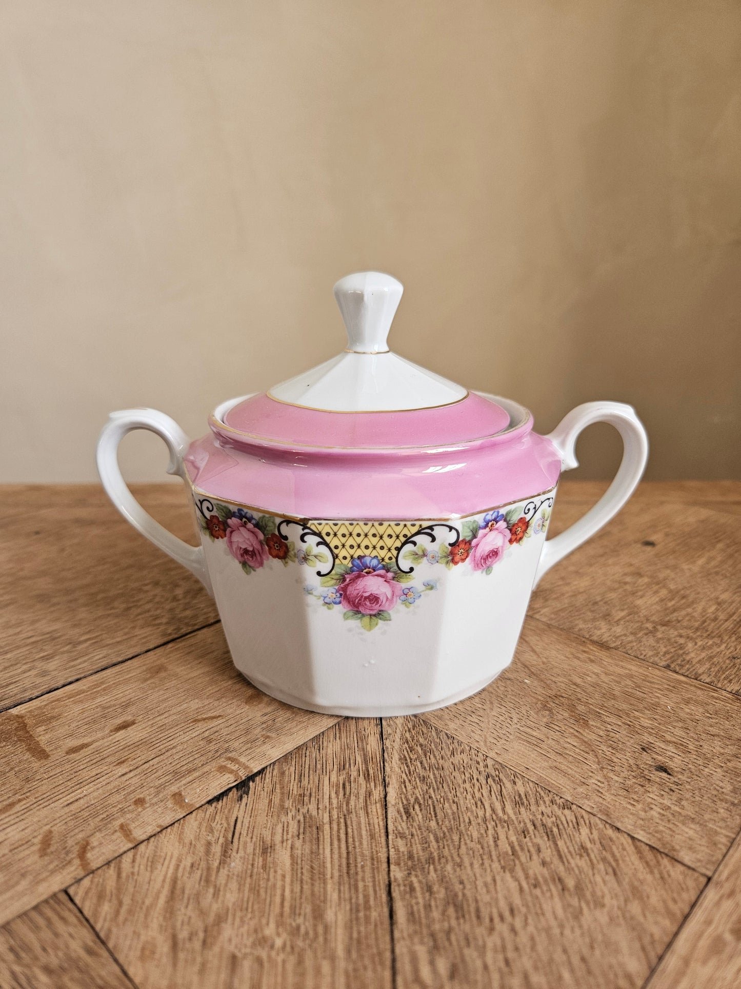 Théière, sucrier et pot à lait shabby chic