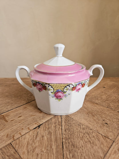Théière, sucrier et pot à lait shabby chic