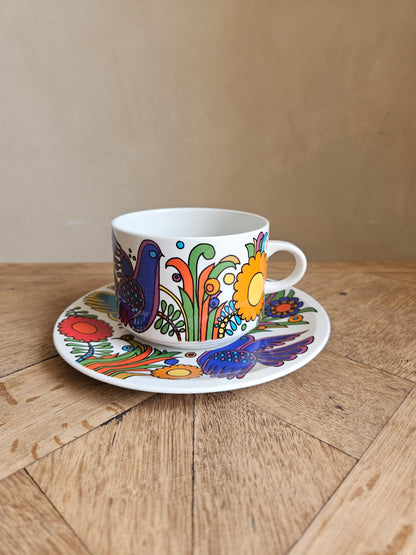 Tasse et sous-tasse années 70 villeroy et boch acapulco