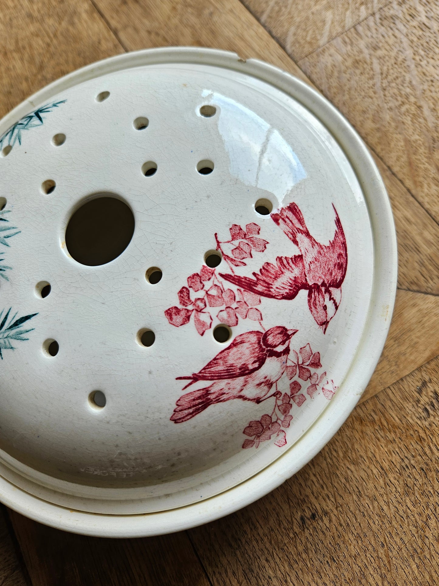 Porte éponge ancien Longwy, Oiseaux