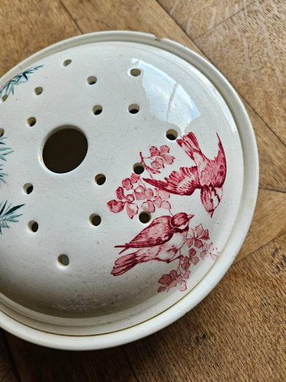 Porte éponge ancien Longwy, Oiseaux