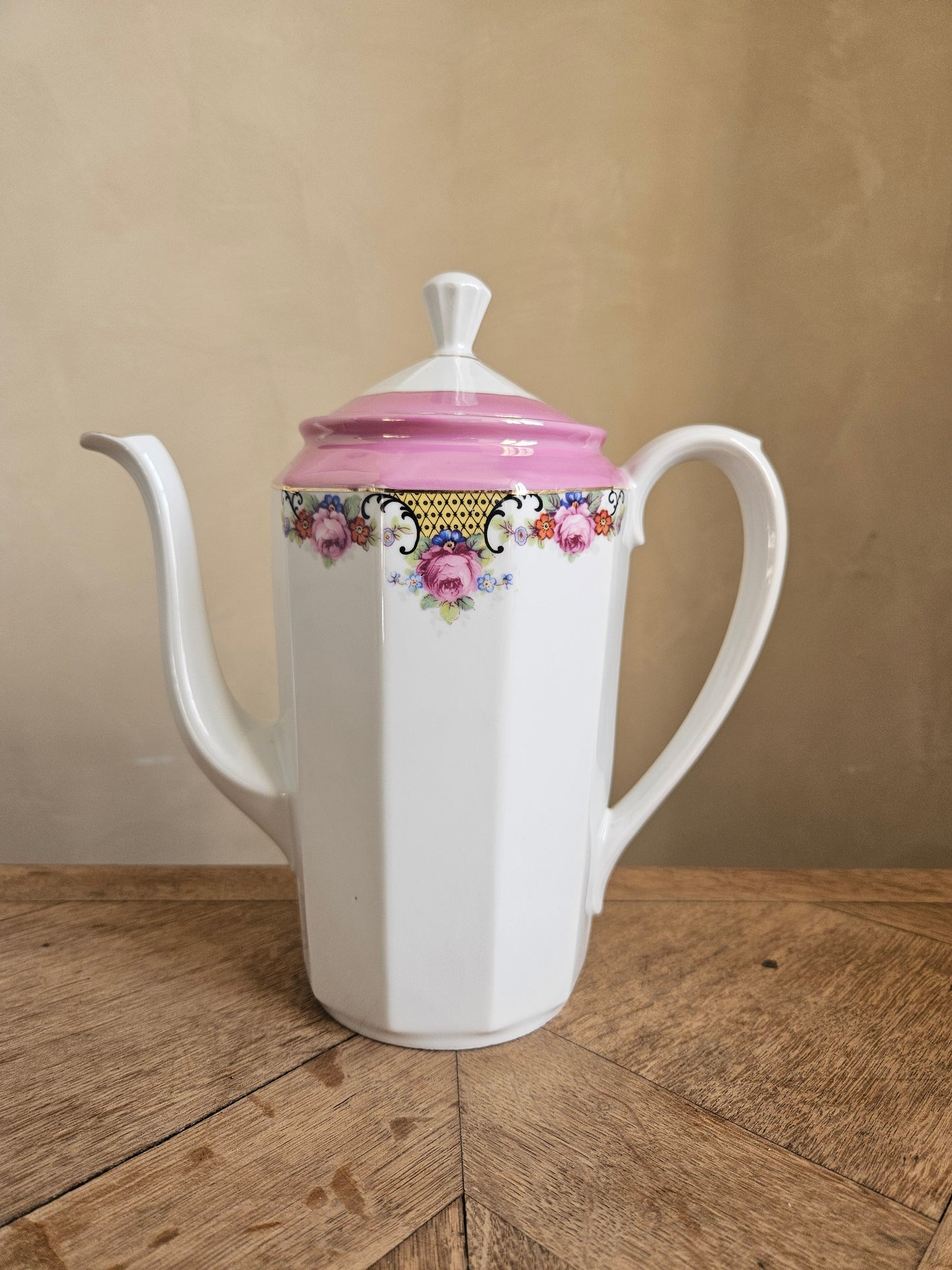 Théière, sucrier et pot à lait shabby chic