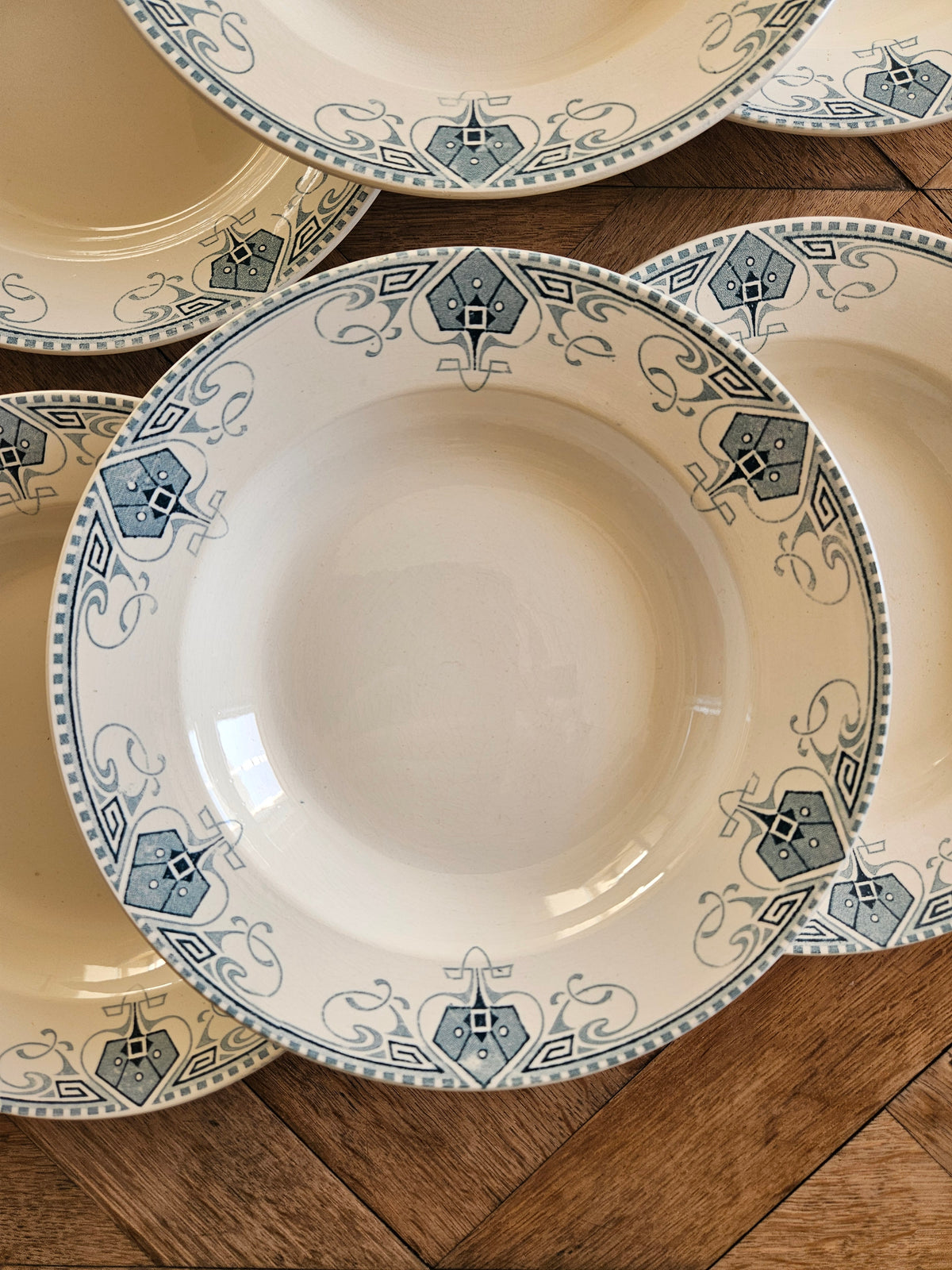 Assiettes creuses U&C Sarreguemines, Germaine