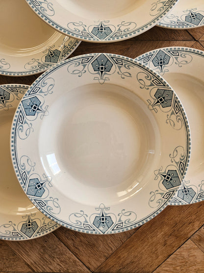 Assiettes creuses U&C Sarreguemines, Germaine