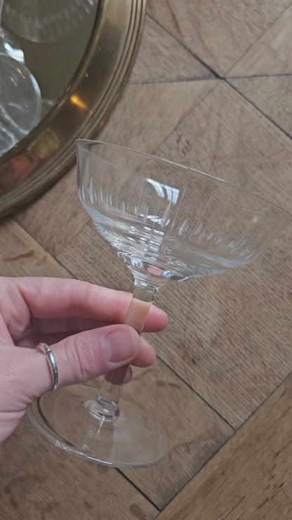 Coupes à champagne style Art Déco