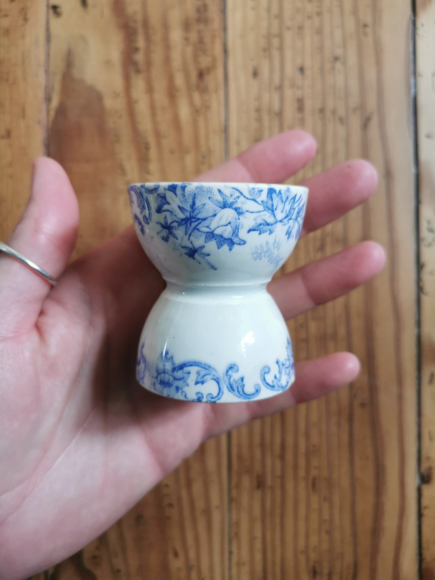 Coquetier diabolo bleu