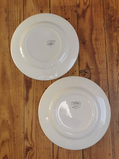 Assiettes plates rétro dépareillées, Digoin