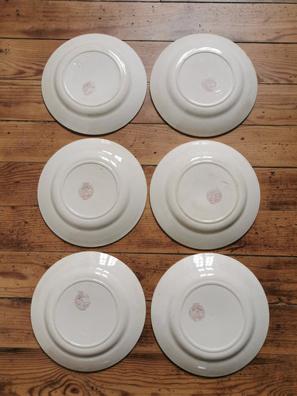 Assiettes plates anciennes H.B & Cie, Paris