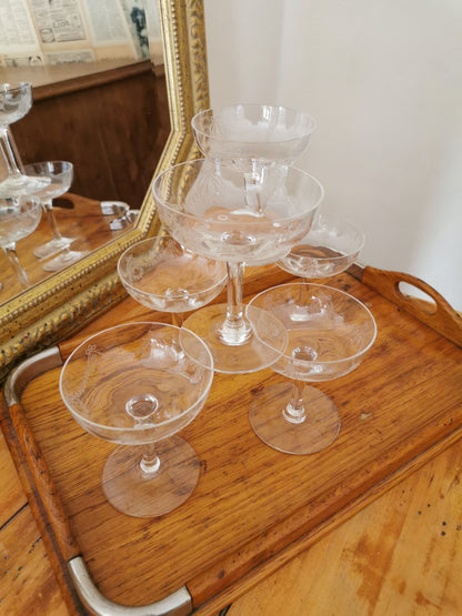 Coupes à champagne vintage