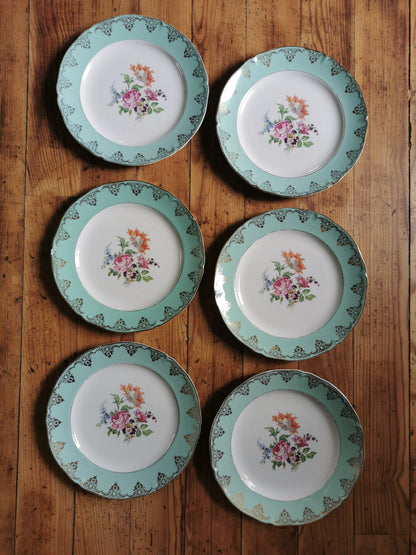 Assiettes plates Ceranord, Roseraie