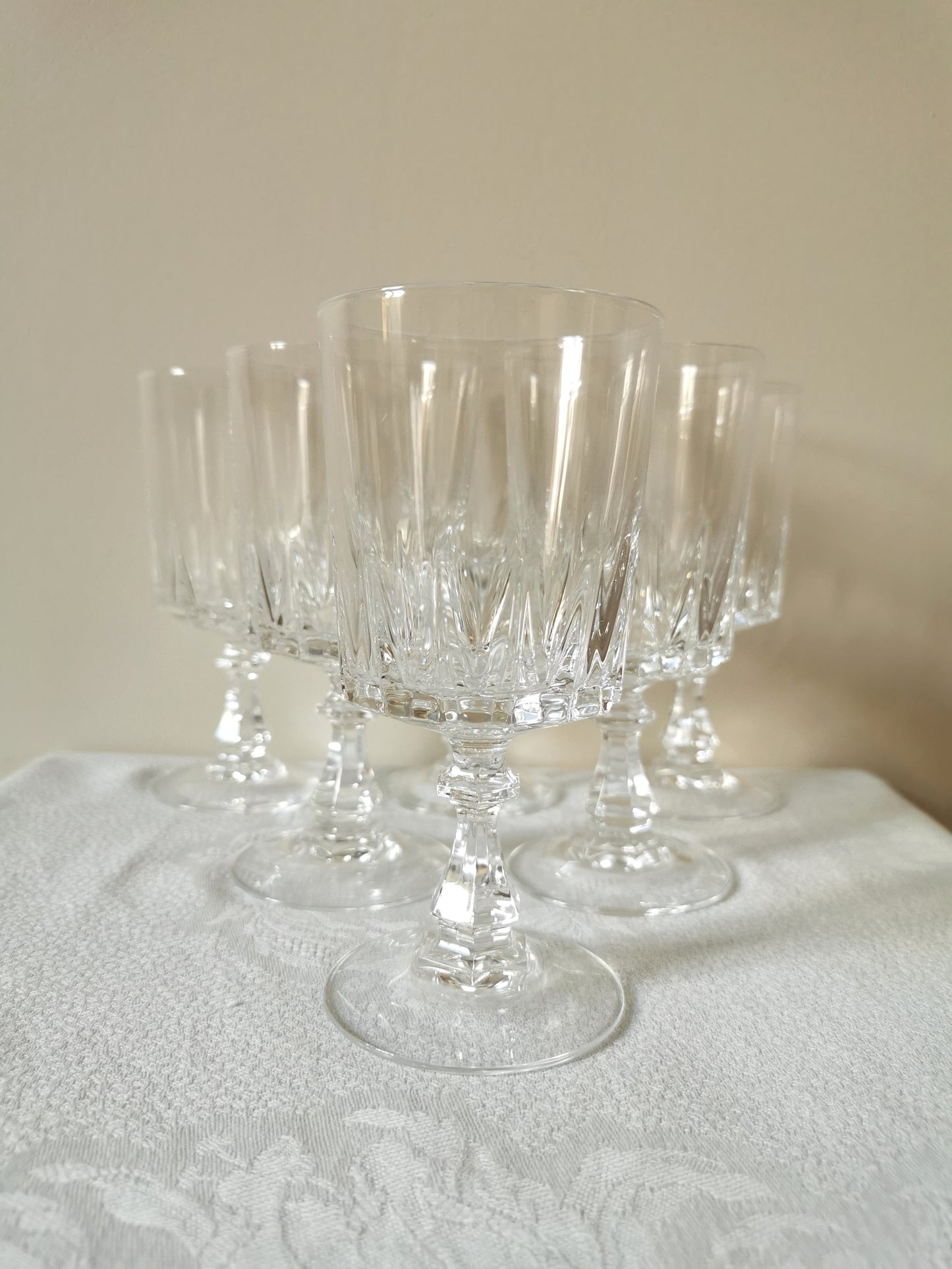 Verres à eau, cristal d'Arques