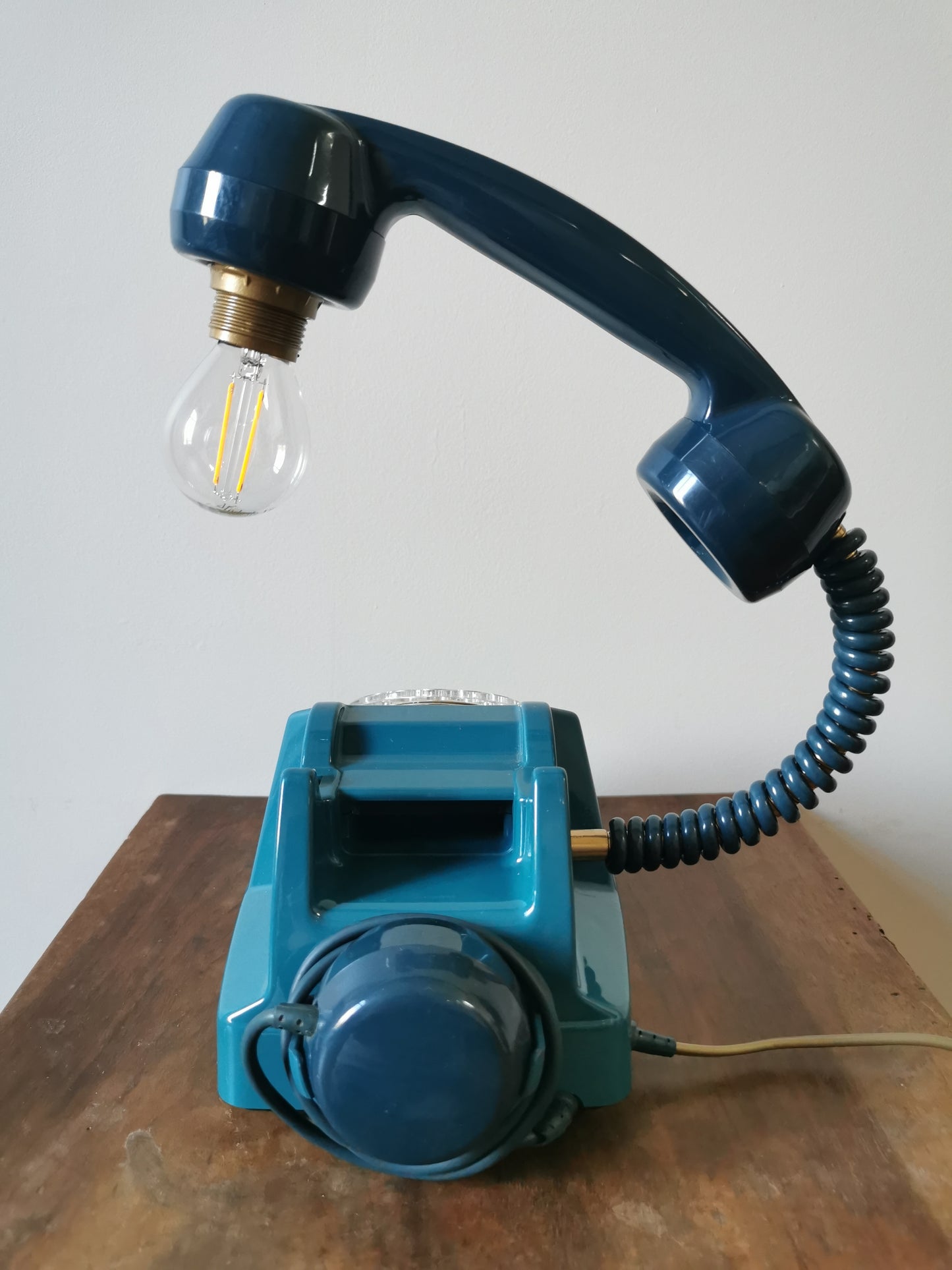 Lampe vintage BakéLight, bleu canard