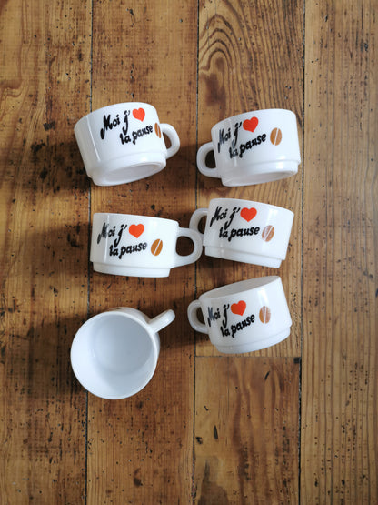 Tasses Arcopal "pause café"