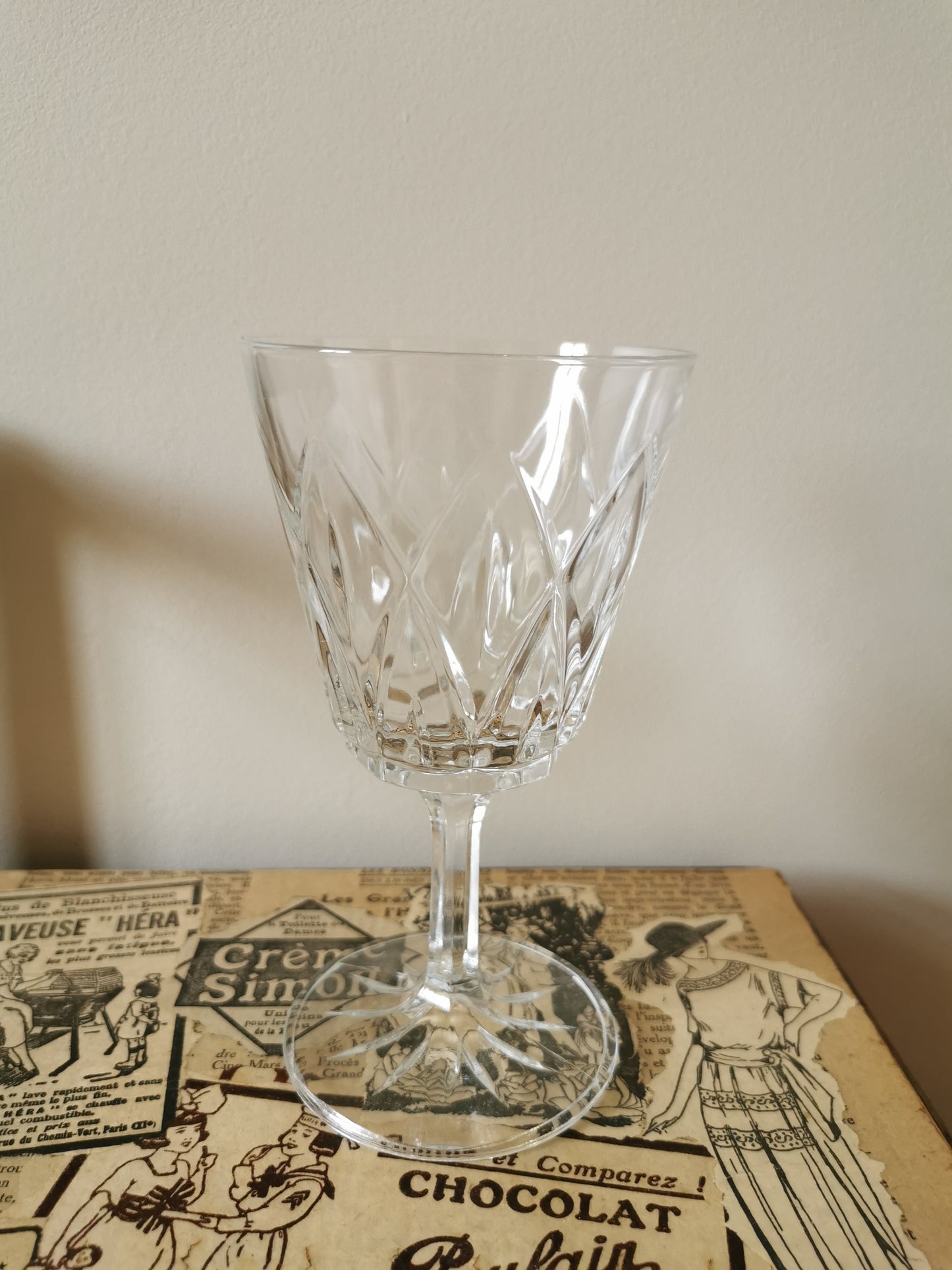 Verres à pied vintage "Fleur"