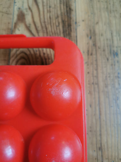 Boîte à œufs vintage, rouge