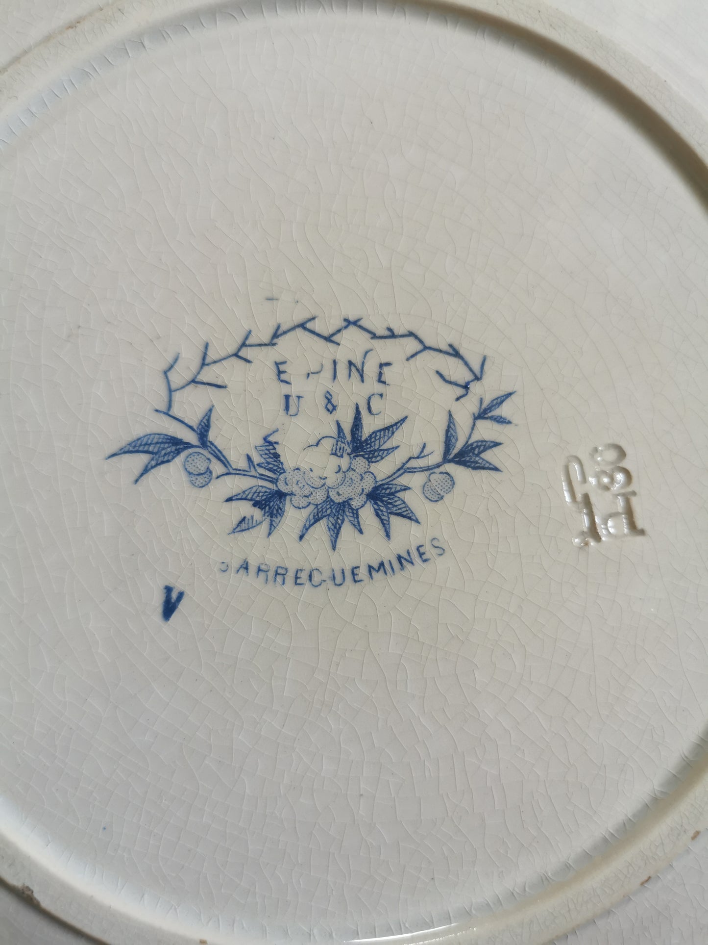 Assiettes U&C Sarreguemines, épine