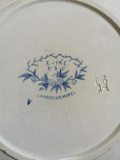 Assiettes U&C Sarreguemines, épine