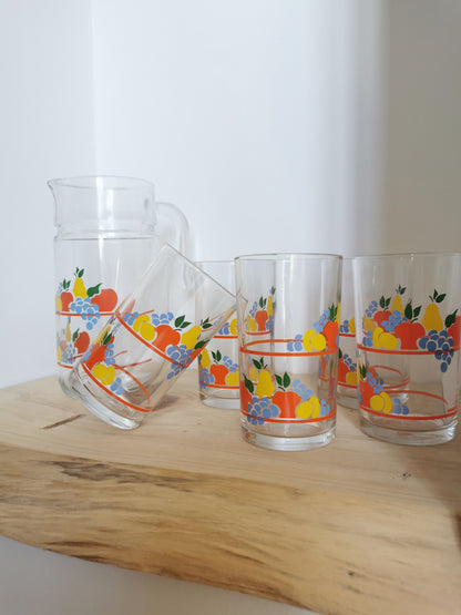 Service à orangeade, fruits