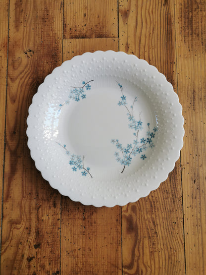 Assiettes creuses porcelaine, Myosotis