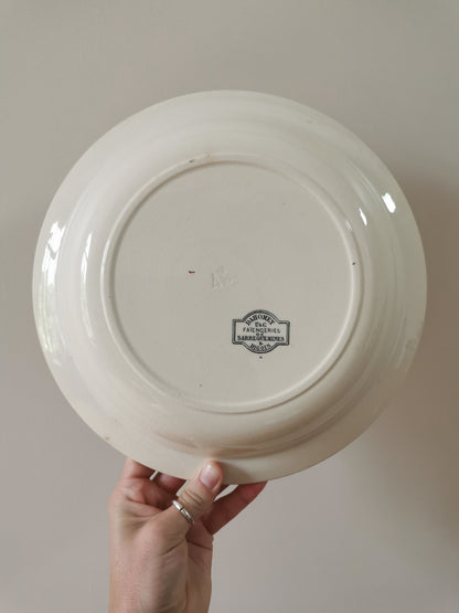 Plat creux ancien U&C Sarreguemines, Dahomey