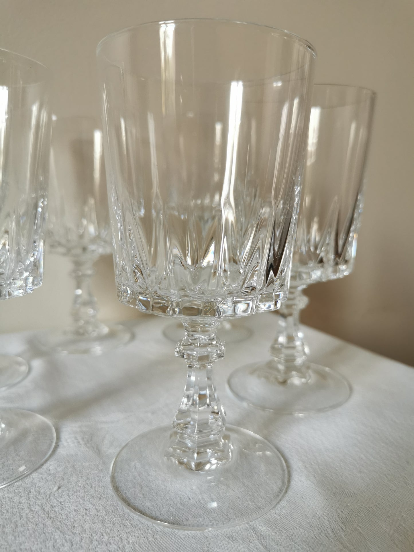 Verres à eau, cristal d'Arques