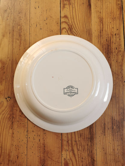 Plat creux ancien U&C Sarreguemines, Dahomey