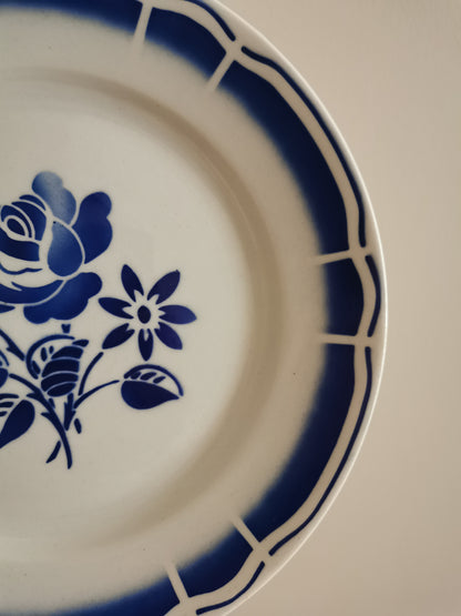 Assiettes plates Badonviller bleues