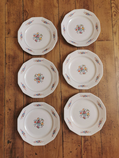 Assiettes à dessert Ceranord fleuries