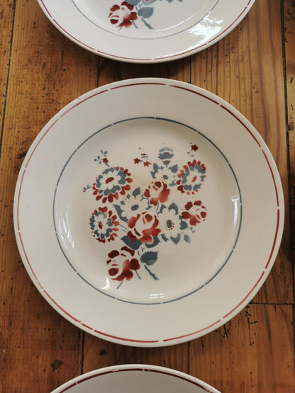 Assiettes plates St Amand, Floreal