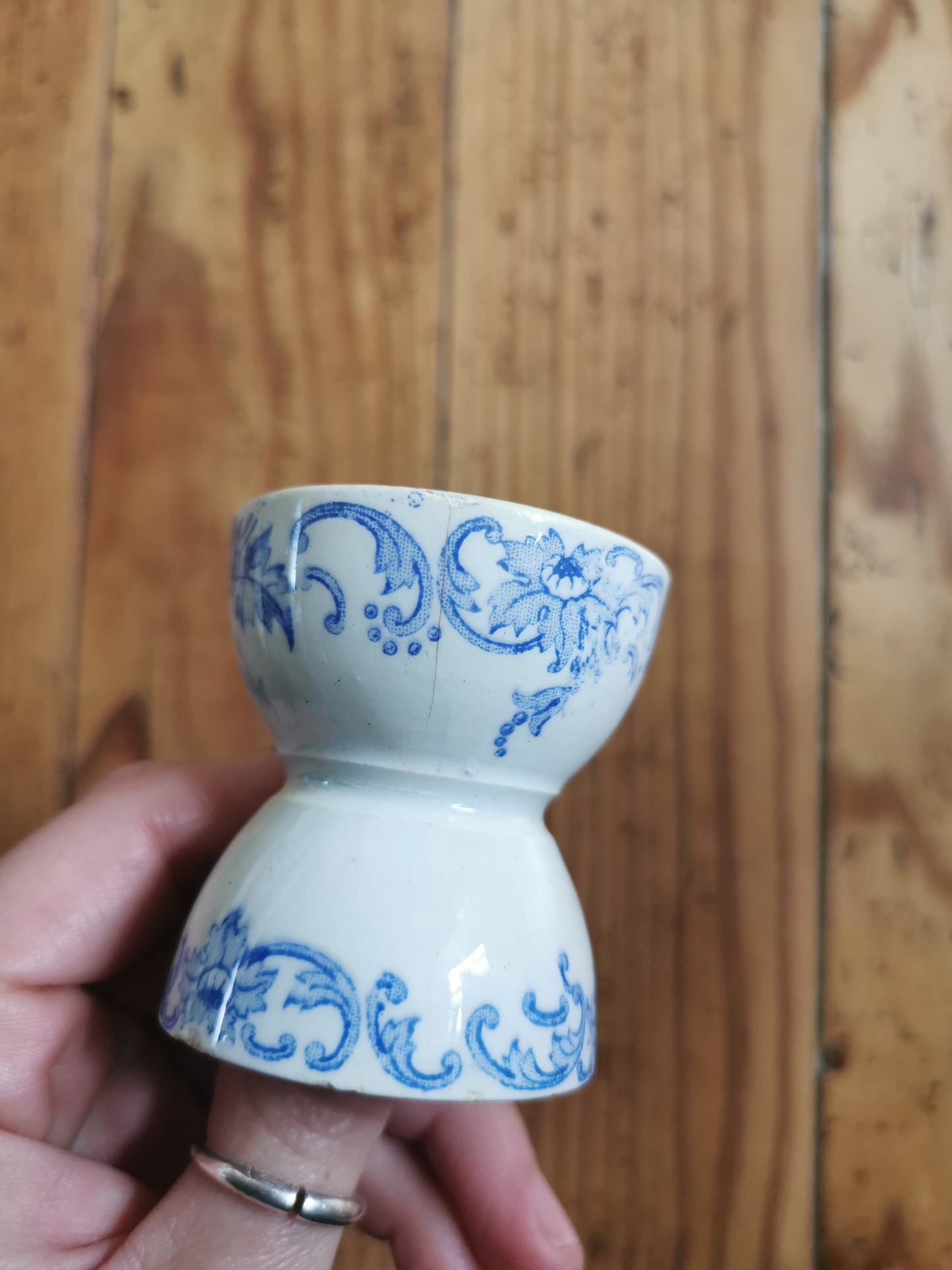 Coquetier diabolo bleu