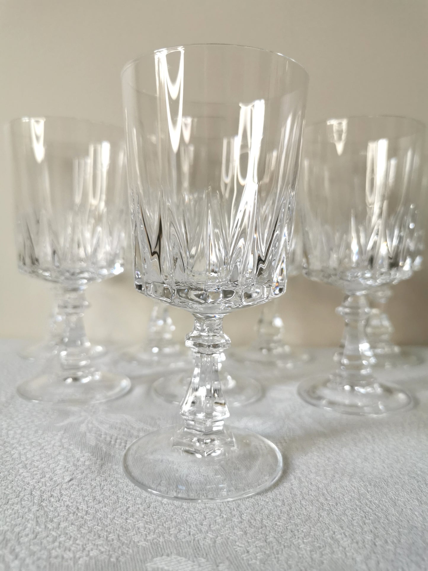 Verres à vin, cristal d'Arques