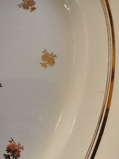 Plat ovale vintage Moulin des Loups, Caruso Blanc