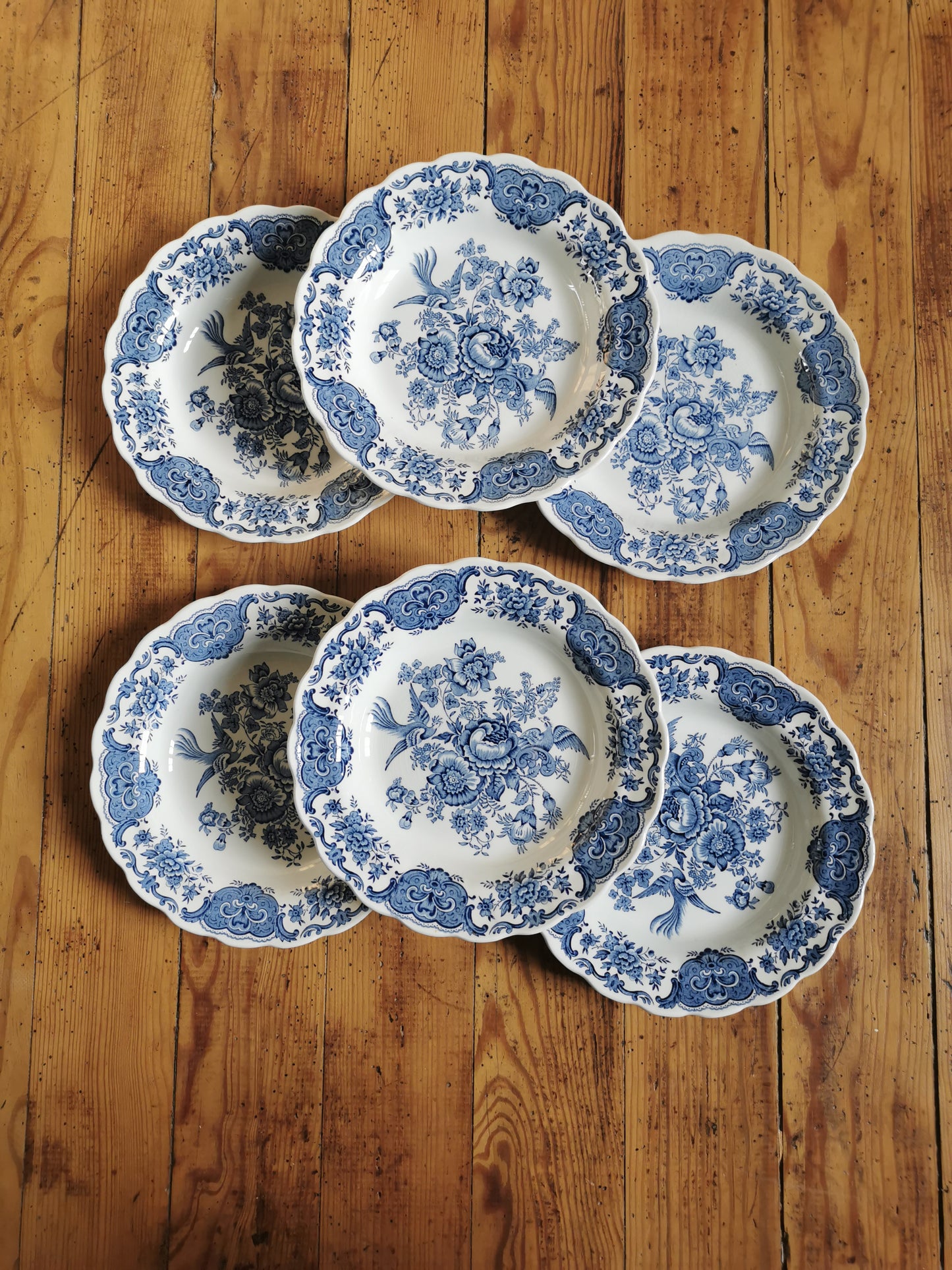 Assiettes creuses vintage Ridgway, Windsor