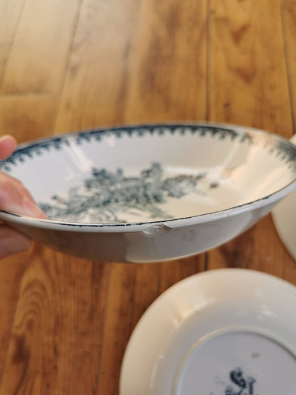 Assiettes calottes St Amand, Margot