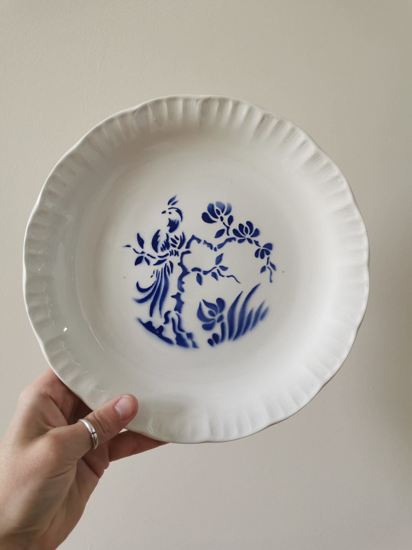 Assiette plate Digoin, Paradis