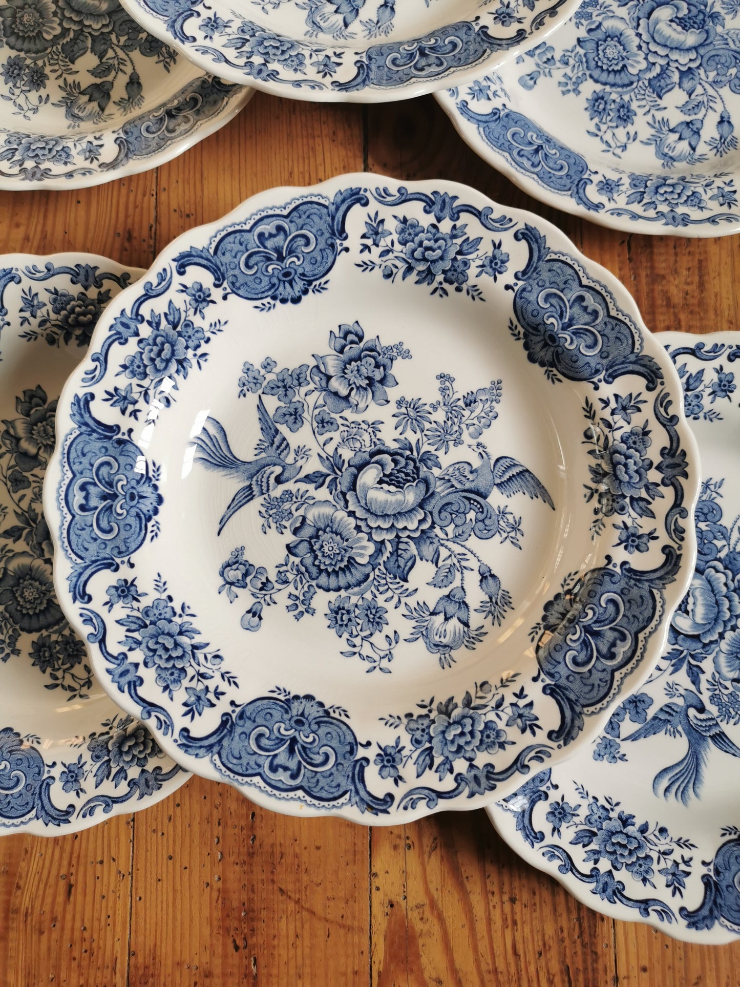 Assiettes creuses vintage Ridgway, Windsor