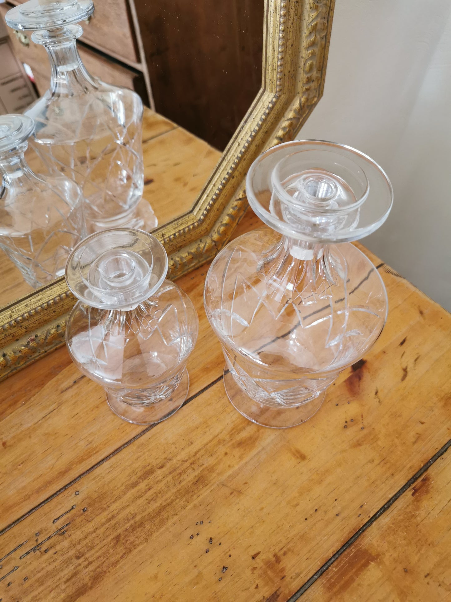 Carafes en cristal d'Argental