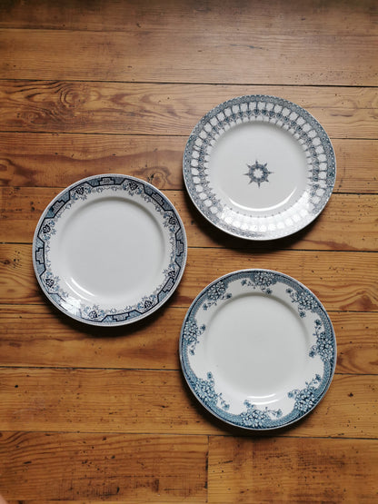 Mix d'assiettes plates, terre de fer