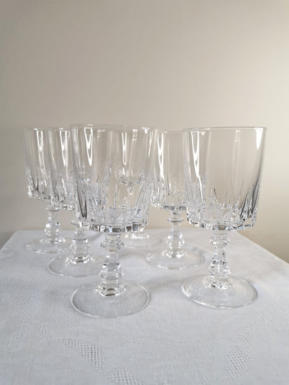 Verres à eau, cristal d'Arques