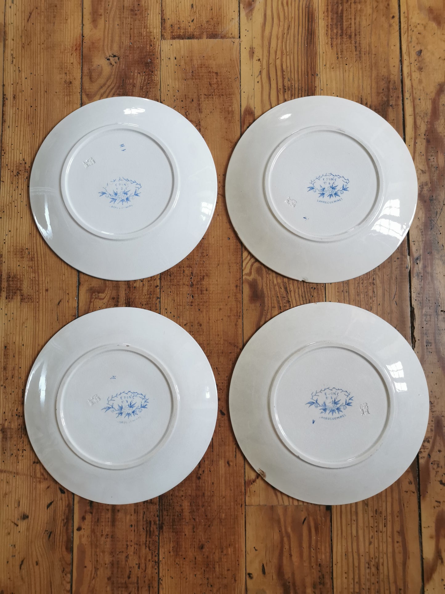 Assiettes U&C Sarreguemines, épine