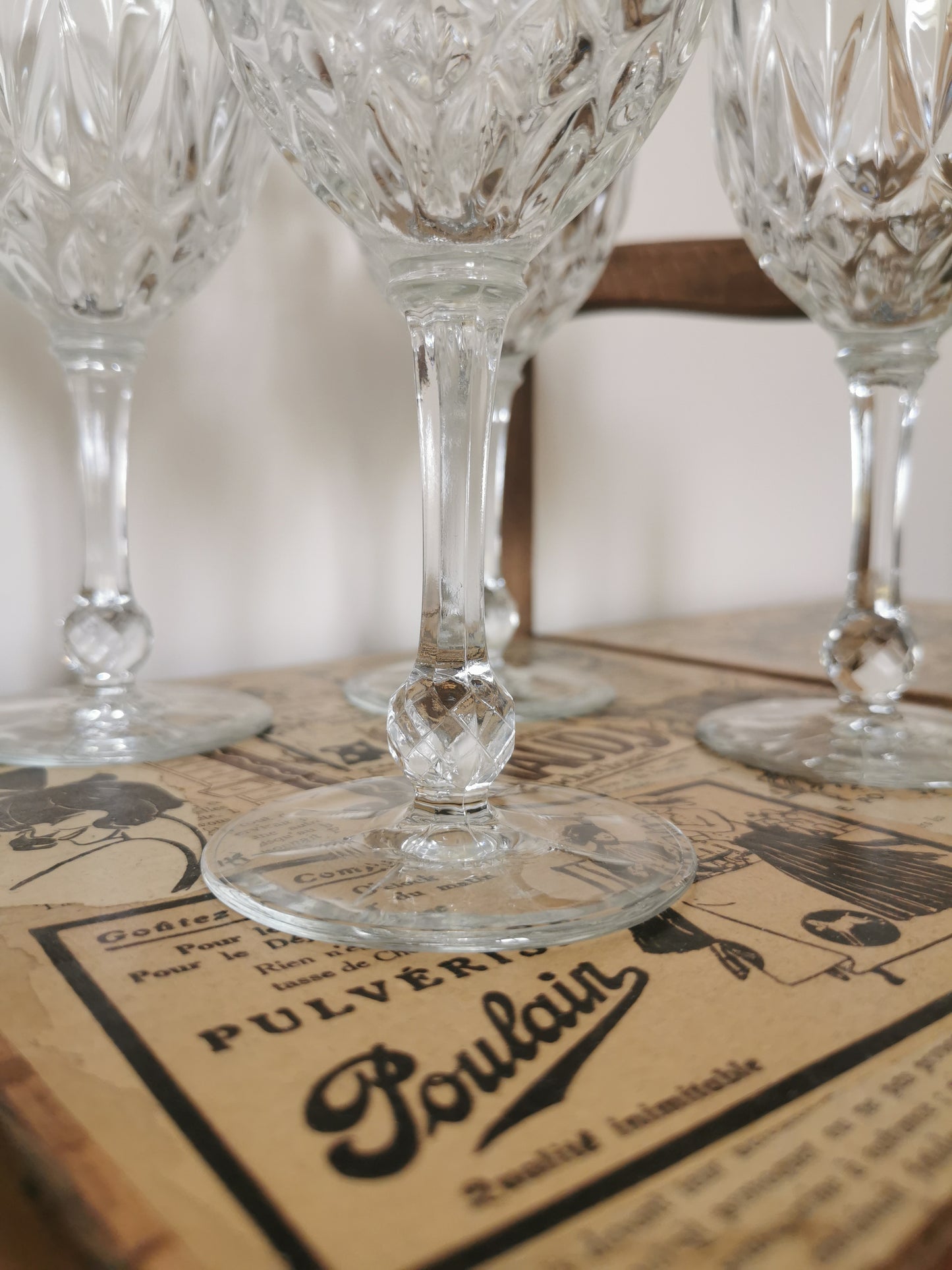 Verres à pied vintage