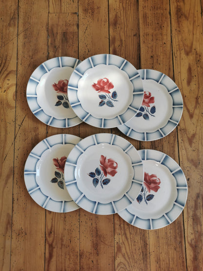 Assiettes à dessert Digoin, Dauphin