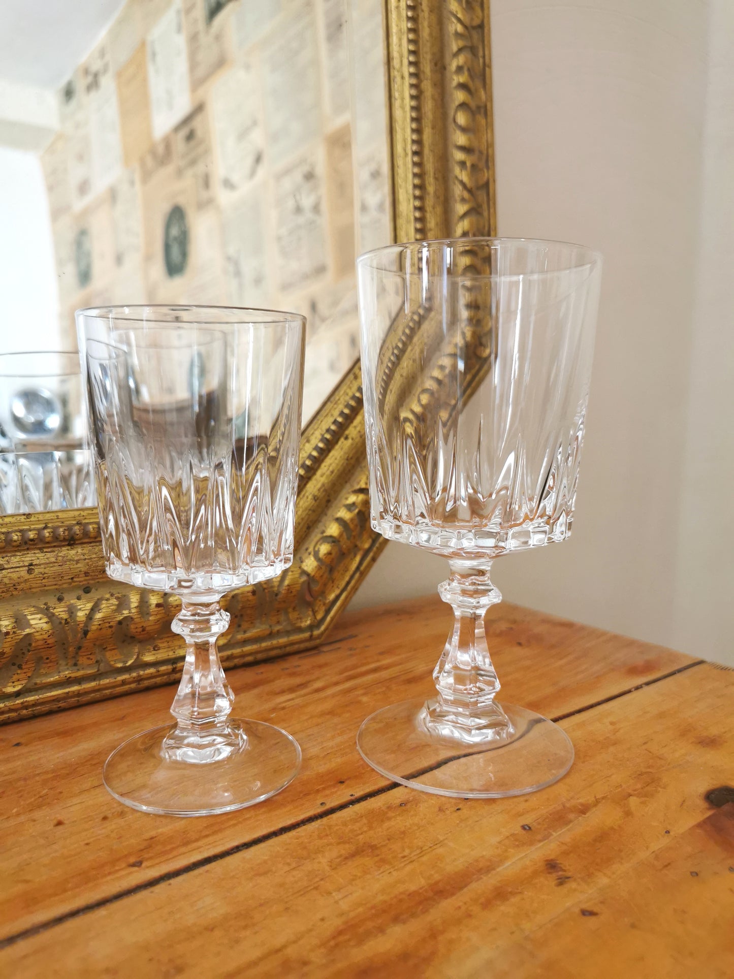 Verres à eau, cristal d'Arques