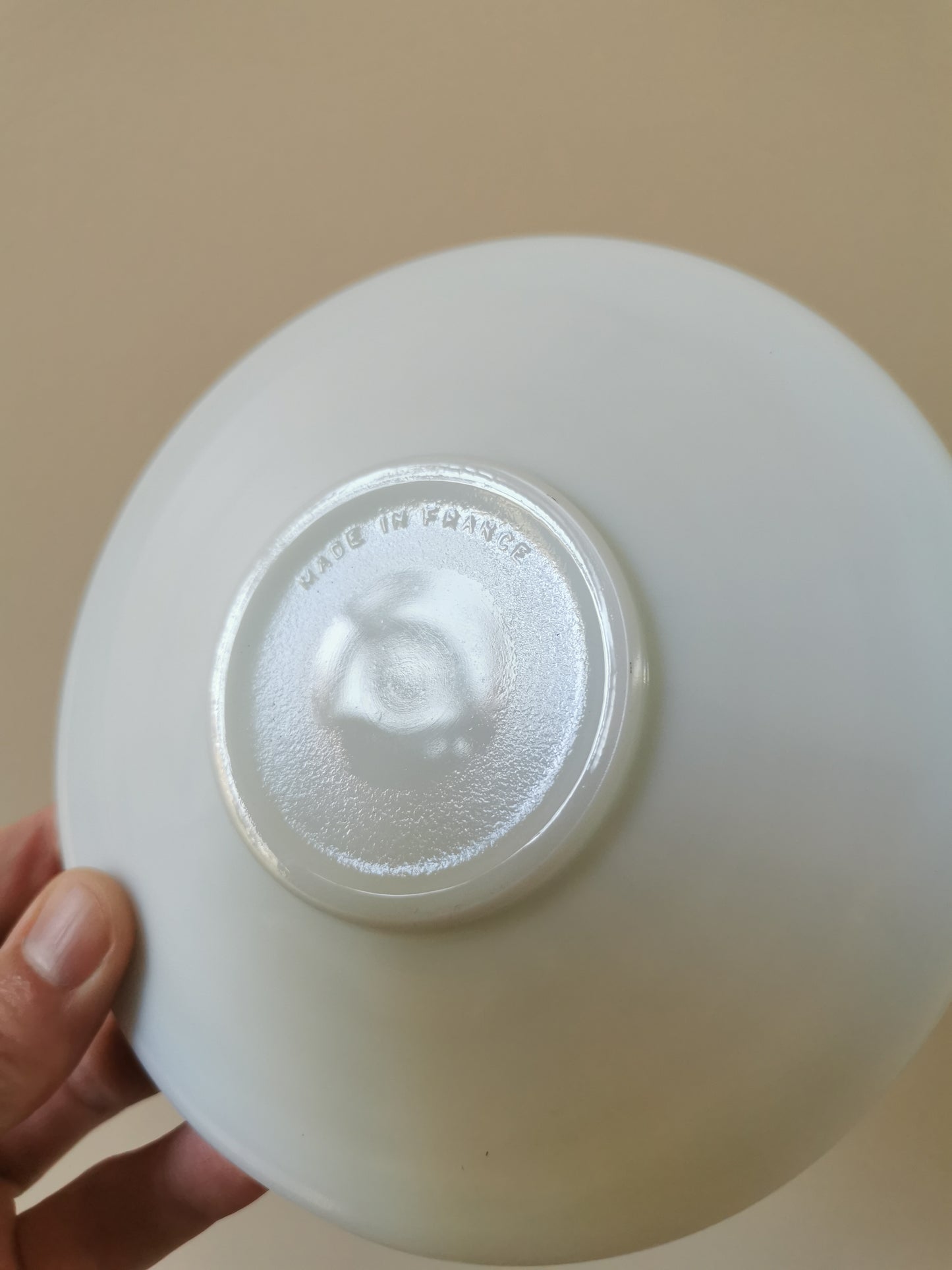 Tasses en opaline, bleu glacier