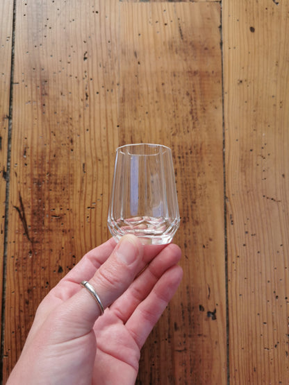 Verres à digestif, à facettes