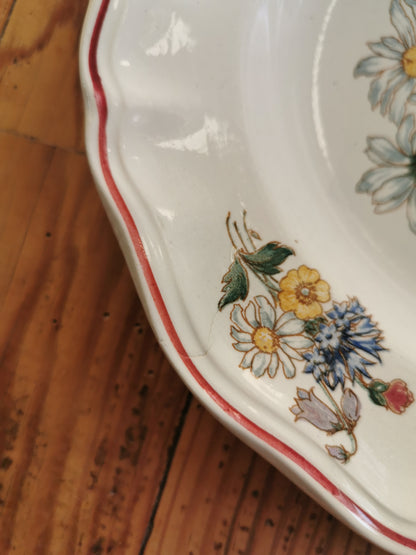 Assiettes creuses vintage Sarreguemines, Agreste