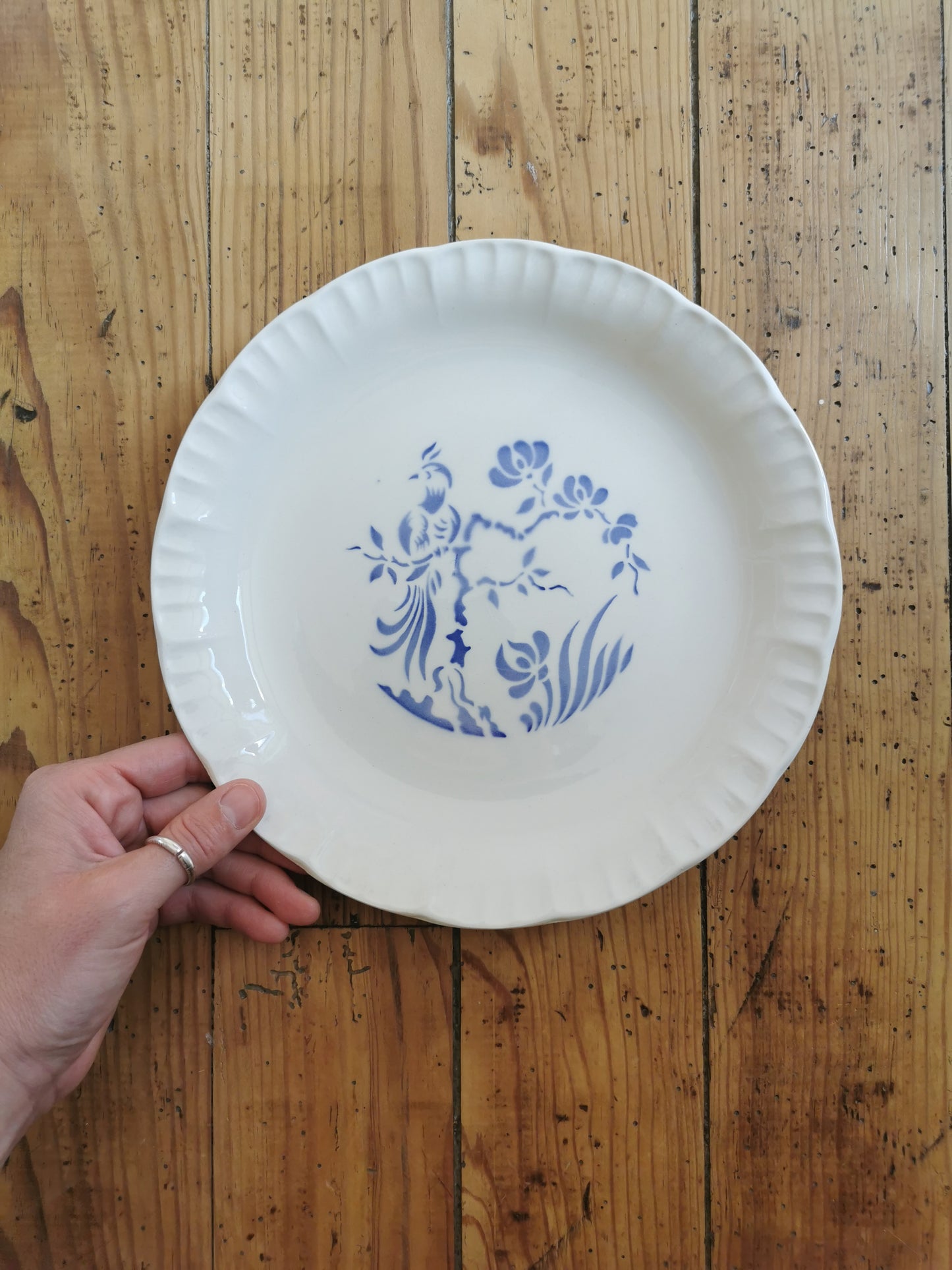 Assiette plate Digoin, Paradis