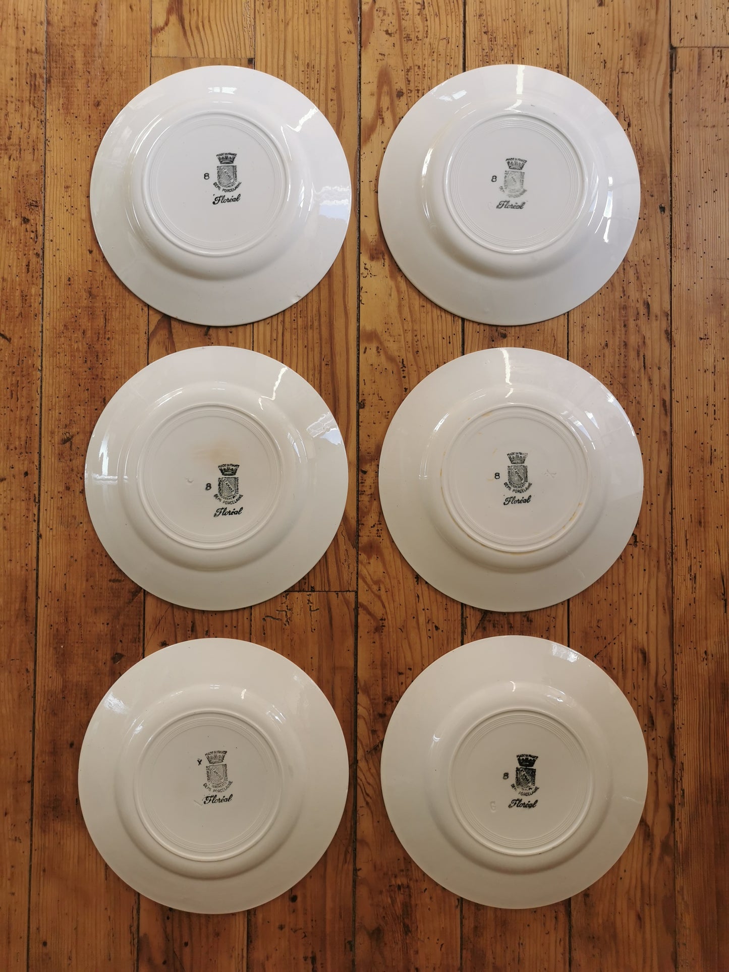 Assiettes plates St Amand, Floreal